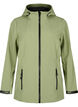 Lyhyt softshell-takki, jossa on taskut, Oil Green, Packshot image number 0