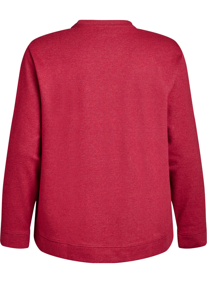 Collegepaita py&ouml;re&auml;ll&auml; p&auml;&auml;ntiell&auml;, Punainen, Packshot image number 1
