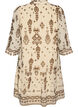 Mekko koristepainatuksella ja r&ouml;yhel&ouml;kauluksella, Beige, Packshot image number 1