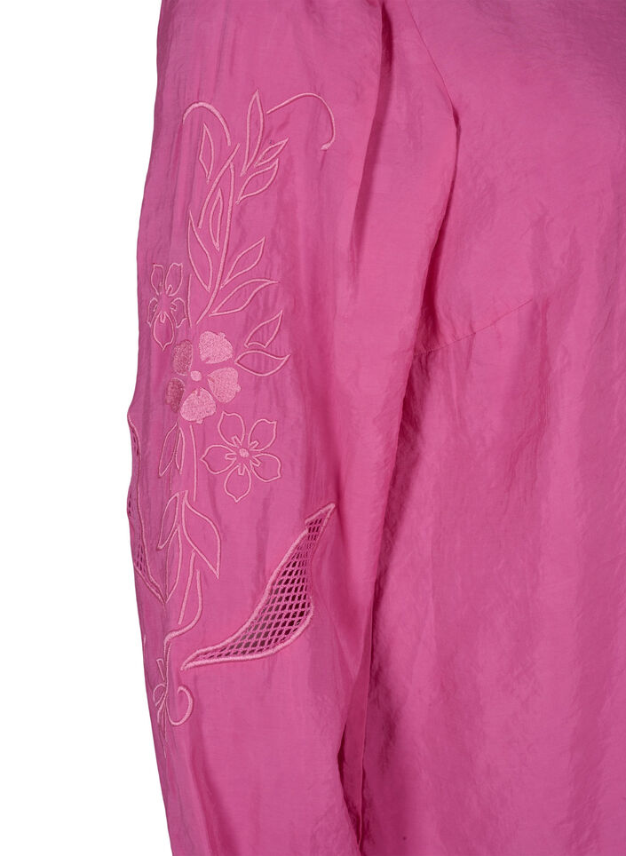 Tencel ™ -modaalista valmistettu pusero kirjotuilla yksityiskohdilla., Phlox Pink, Packshot image number 3