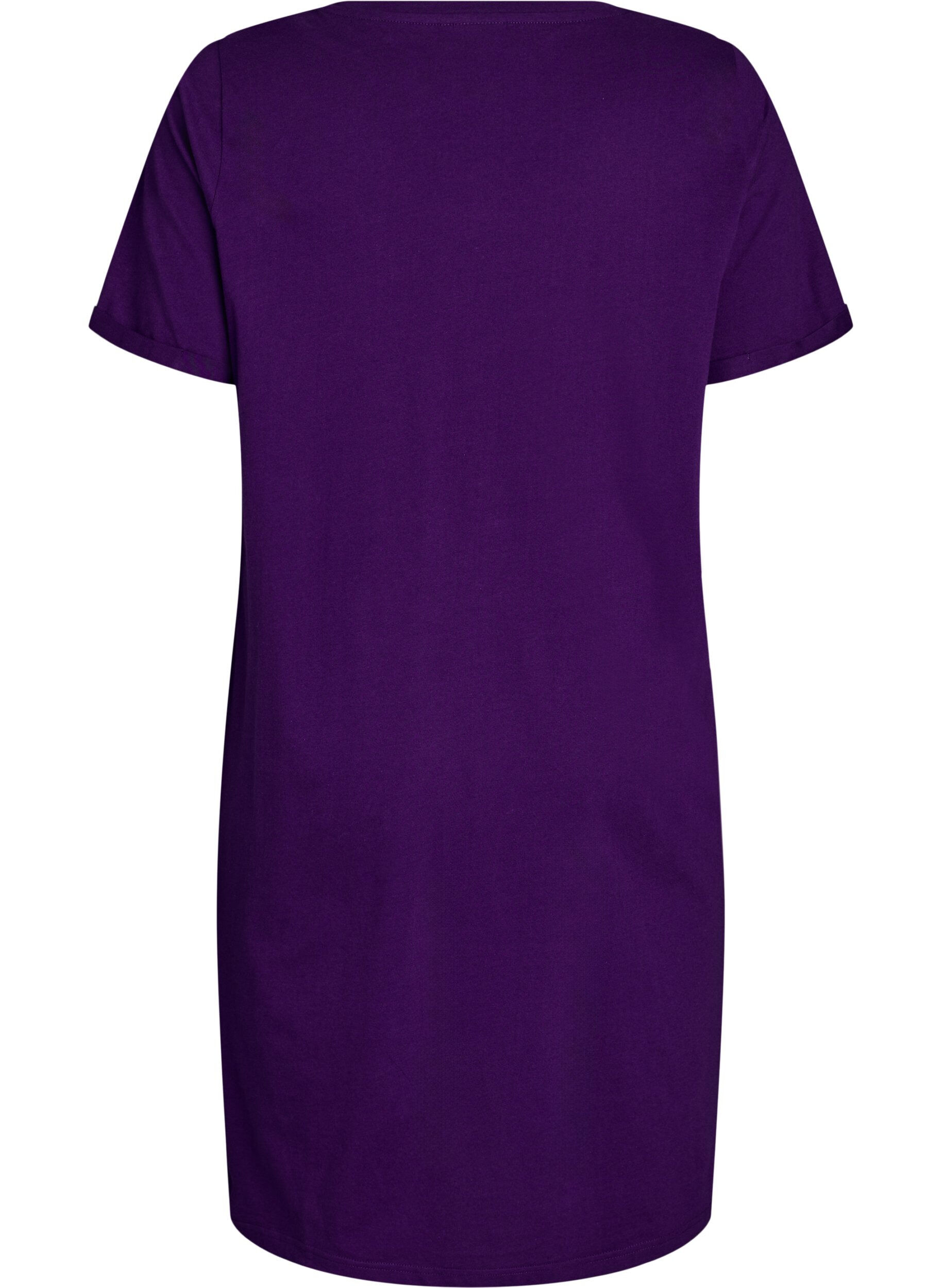 Zizzi Lyhythihainen y&ouml;paita luomupuuvillaa, Sininen, Packshot image number 1