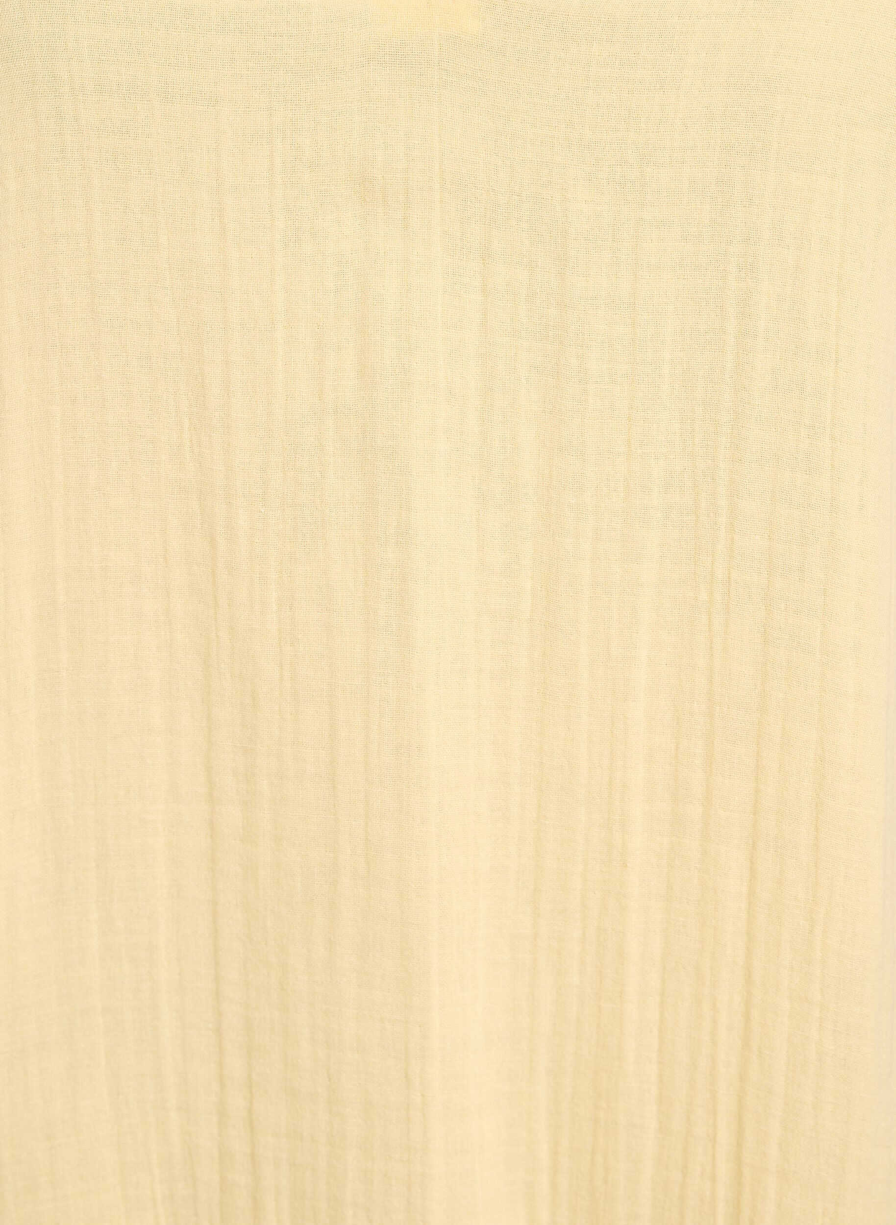 ZizziLyhyt A-linjainen mekko puuvillamusliinista, Keltainen, Packshot image number 2