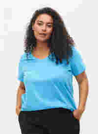 2 perus t-paitaa puuvillasta, Bonnie Blue/Black, Model