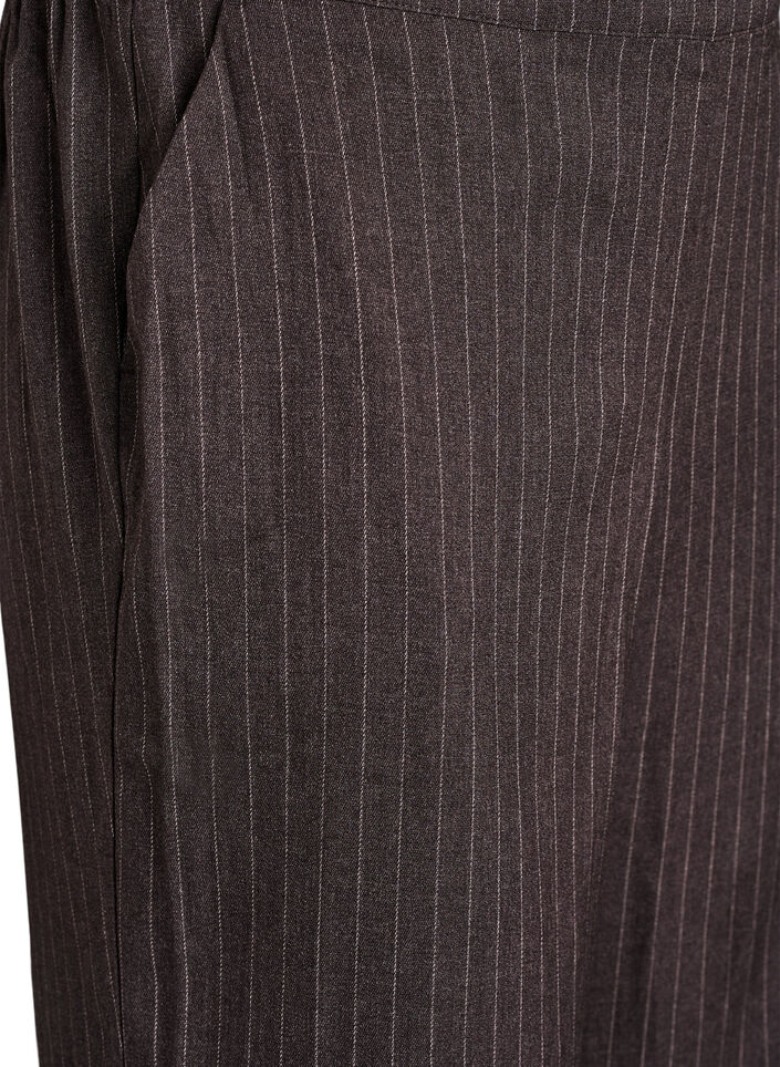 Leveälahkeiset housut korkealla vyötäröllä, Ruskea, Packshot image number 2