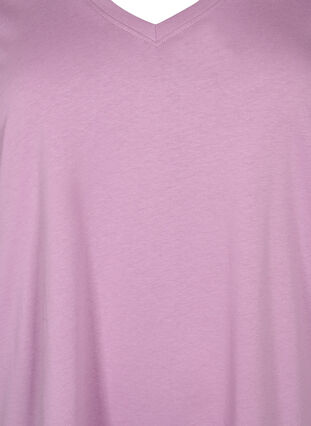 Puuvillainen t-paita v-pääntiellä, Lavender Herb, Packshot image number 2