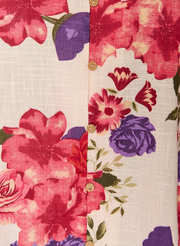 Lyhythihainen puuvillapaita V-p&auml;&auml;ntiell&auml;, Punainen, Packshot image number 2