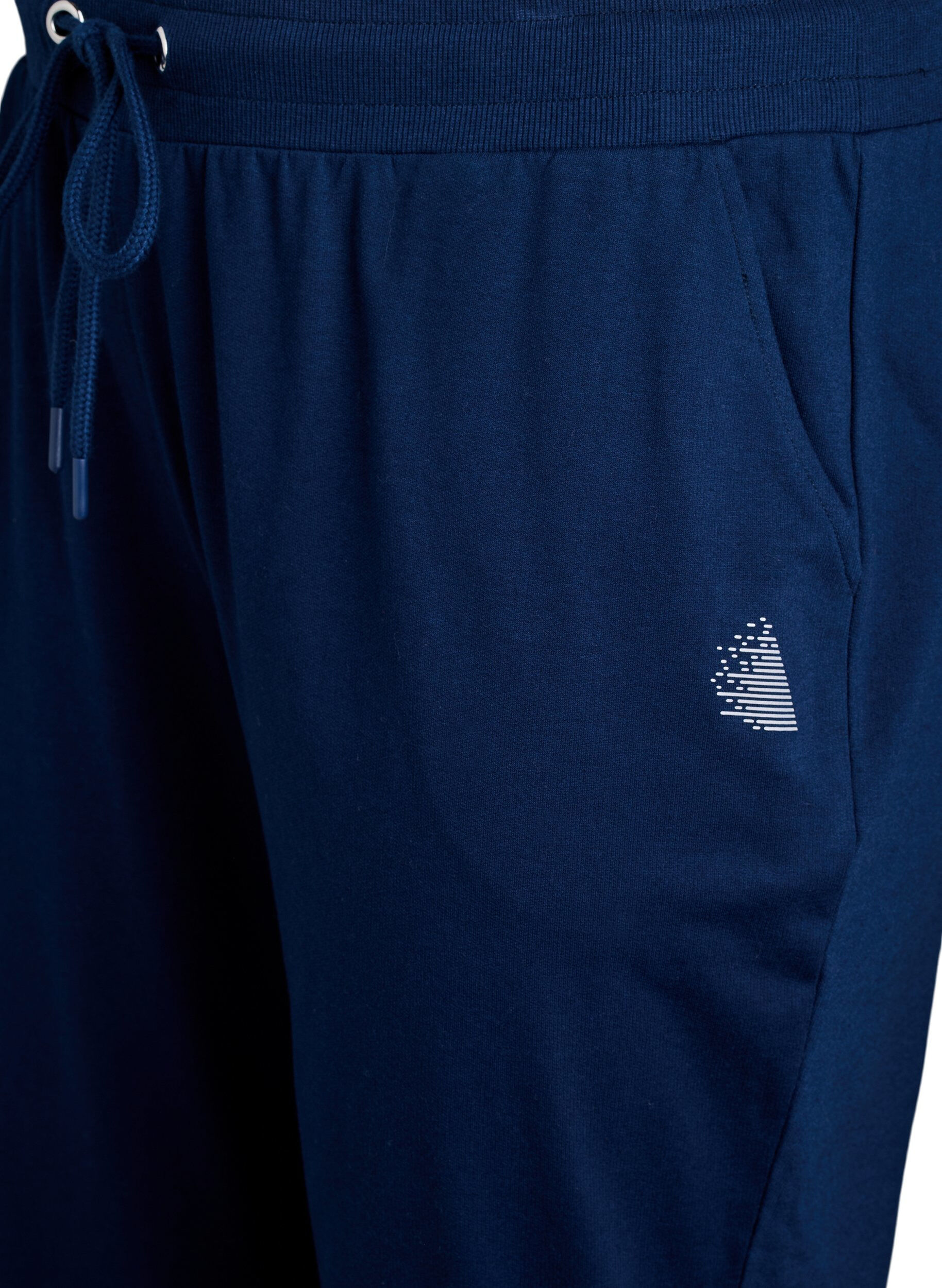 Zizzi V&auml;lj&auml;t taskulliset verryttelyhousut, Sininen, Packshot image number 2