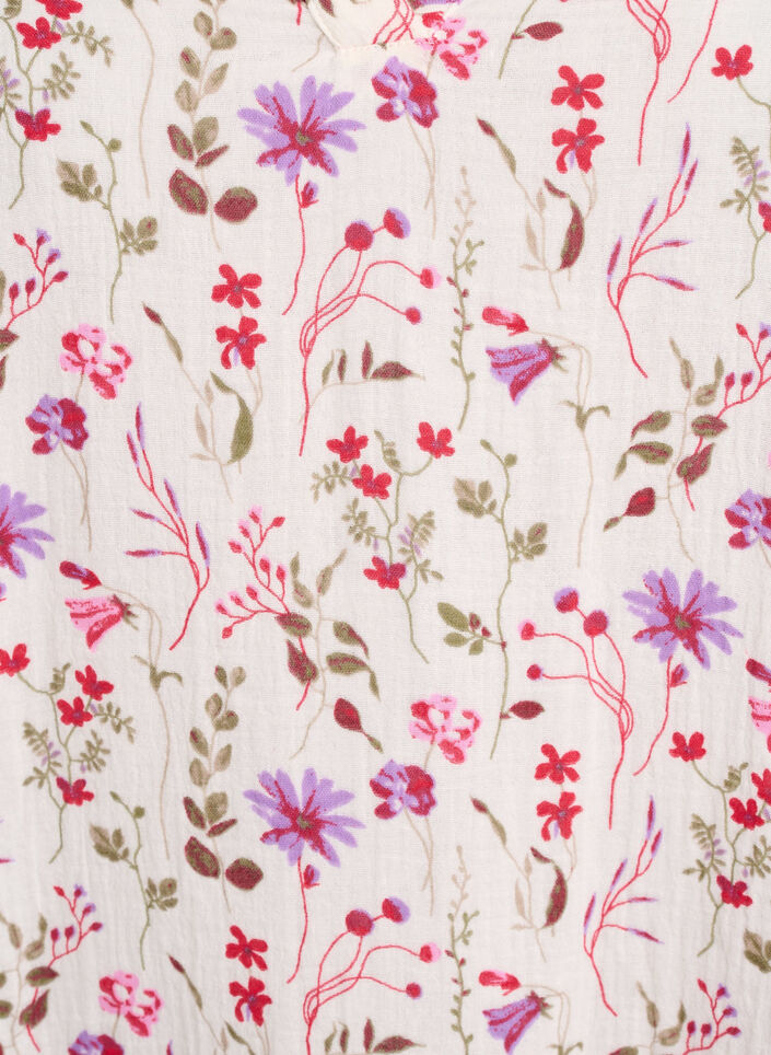 Lyhyt A-linjainen mekko puuvillamusliinista, Beige, Packshot image number 2