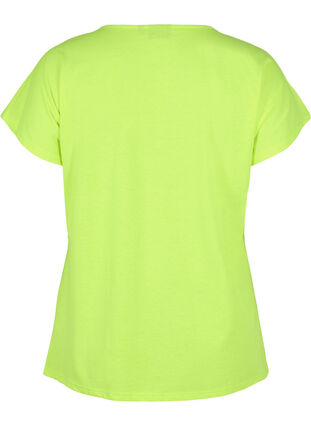 Neonvärinen t-paita puuvillasta, Neon Lime, Packshot image number 1