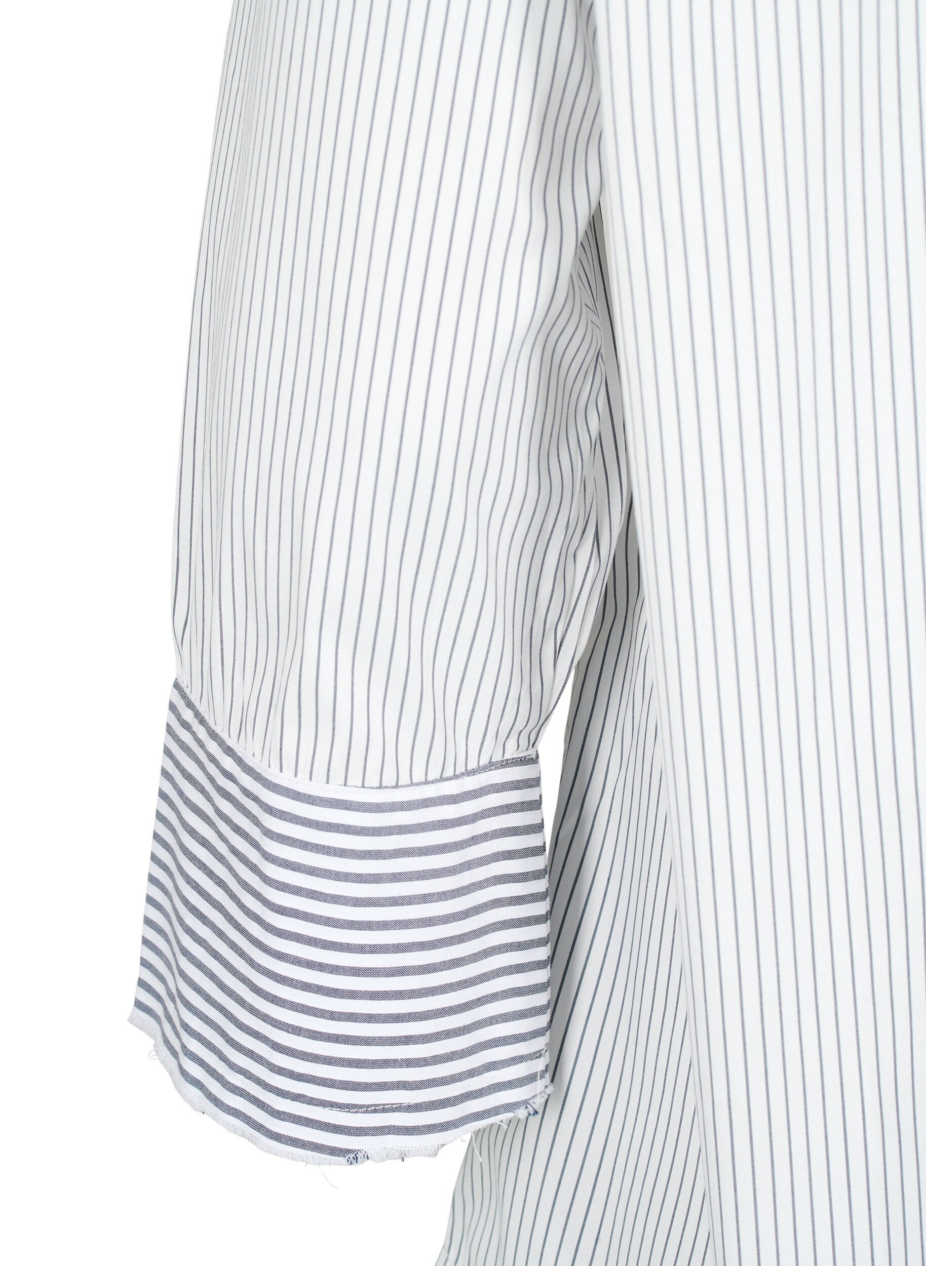 Zizzi Pitk&auml;hihainen raidallinen paita, Lava Smoke Stripe, Packshot image number 3