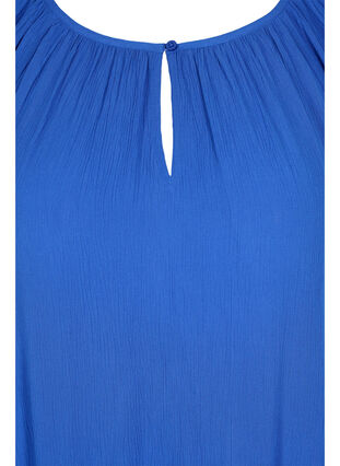 Viskoositunika 3/4-hihoilla, Dazzling Blue, Packshot image number 2