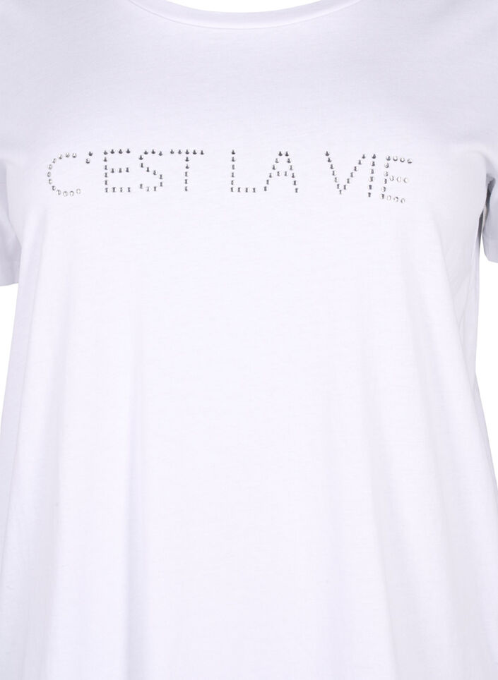 T-paita strasseilla, B.White W.Rhinestone, Packshot image number 2