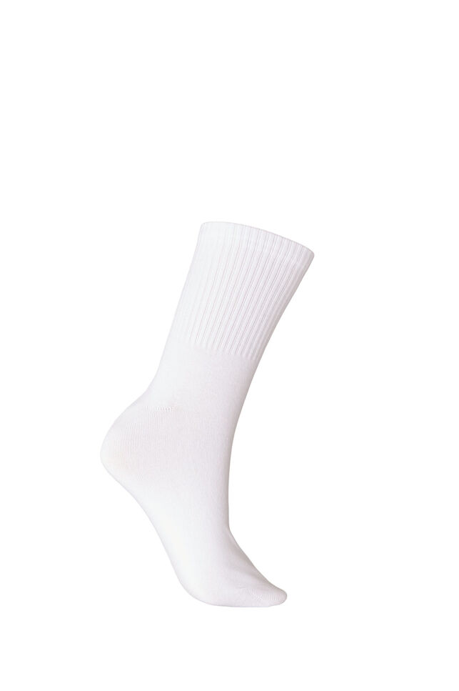 Puuvillasukat kuviolla, Valkoinen, Packshot image number 1