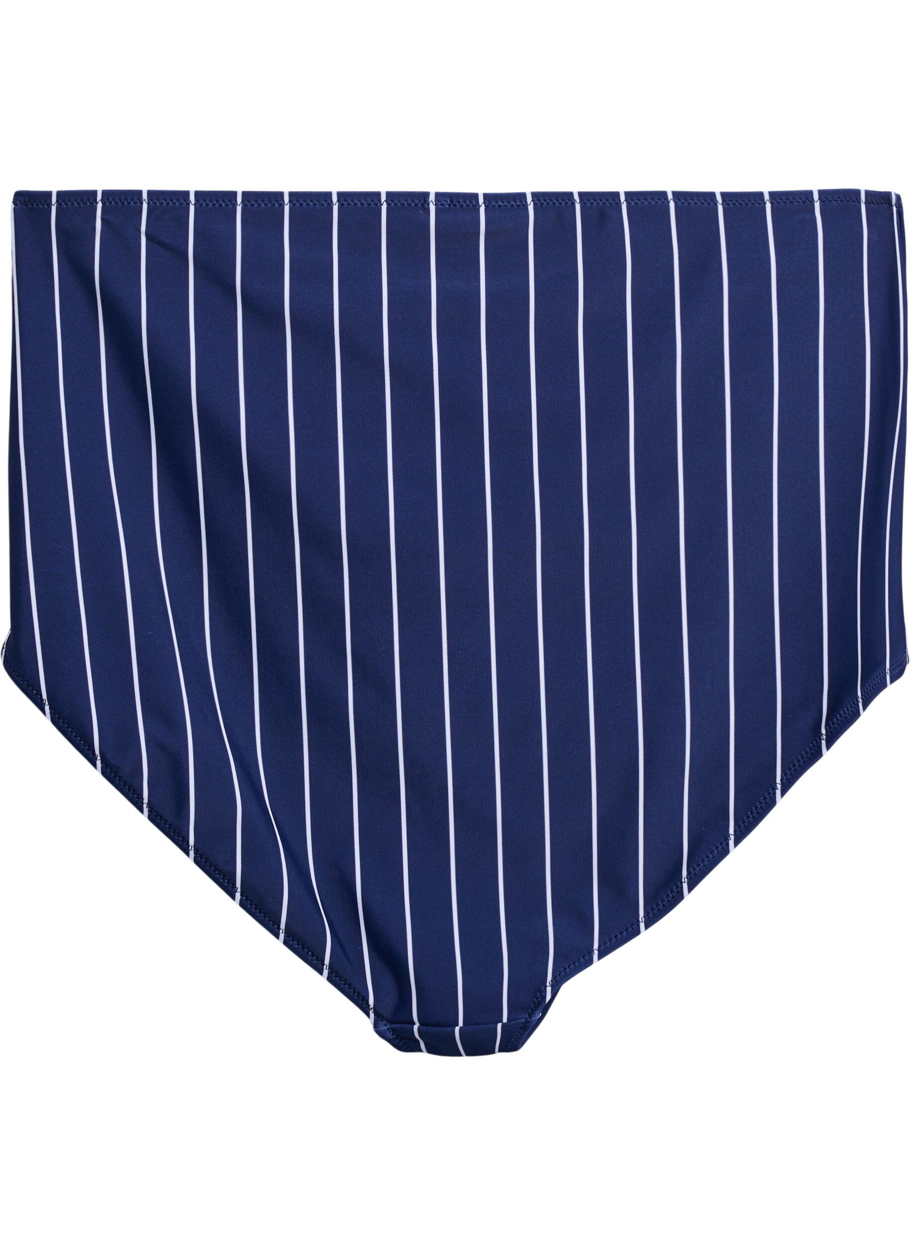 Zizzi Bikinihousut printill&auml; ja korkealla vy&ouml;t&auml;r&ouml;ll&auml;, Sininen, Packshot image number 1