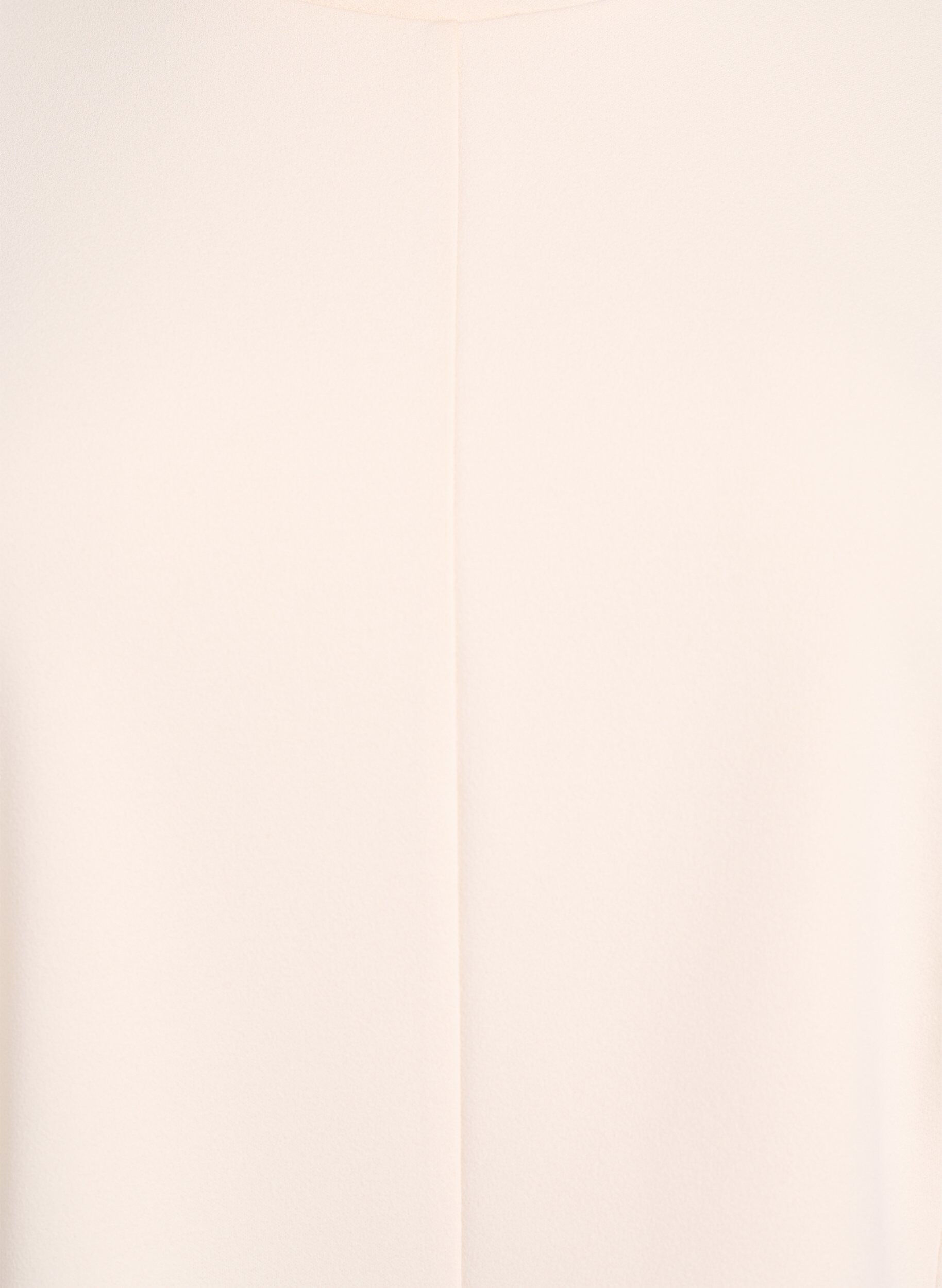 Zizzi Lyhythihainen pusero muotoilevilla leikkauksilla, Beige, Packshot image number 2