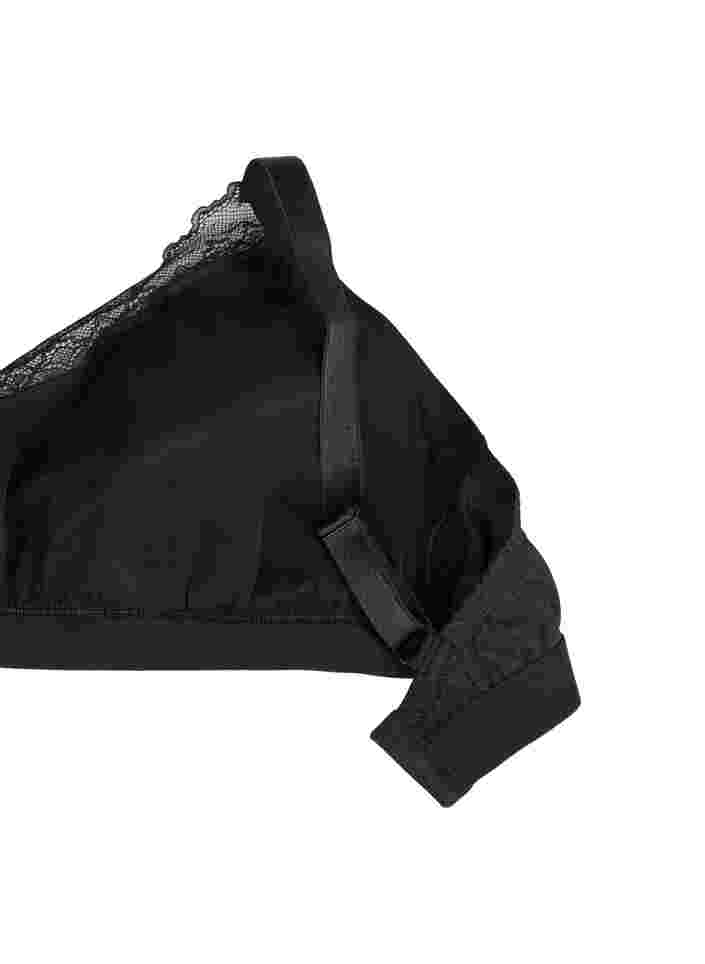 Ribatut rintaliivit pitsillä, Black, Packshot image number 3