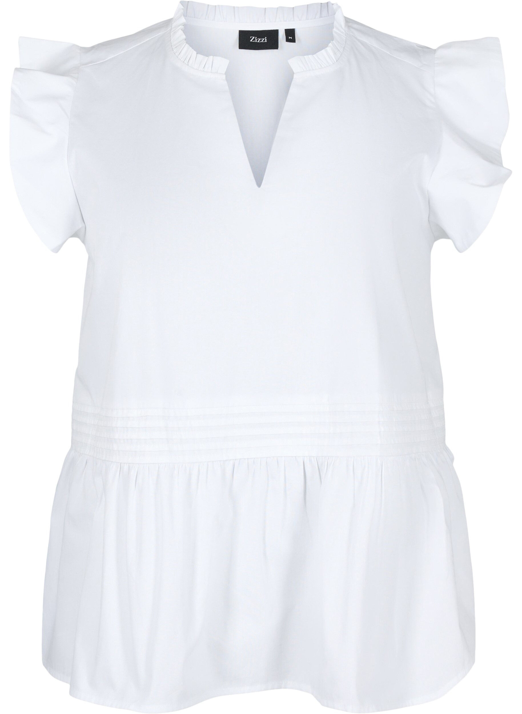 Hihaton toppi pintuck- ja r&ouml;yhel&ouml;yksityiskohdilla