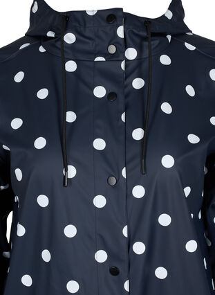 Sadetakki kuviolla ja hupulla, Navy Blazer W/Dots, Packshot image number 2