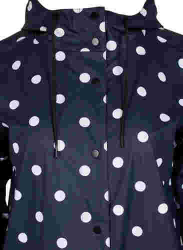 Sadetakki kuviolla ja hupulla, Navy Blazer W/Dots, Packshot image number 2