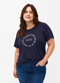 FLASH – kuviollinen t-paita, Navy Blazer Wave , Model