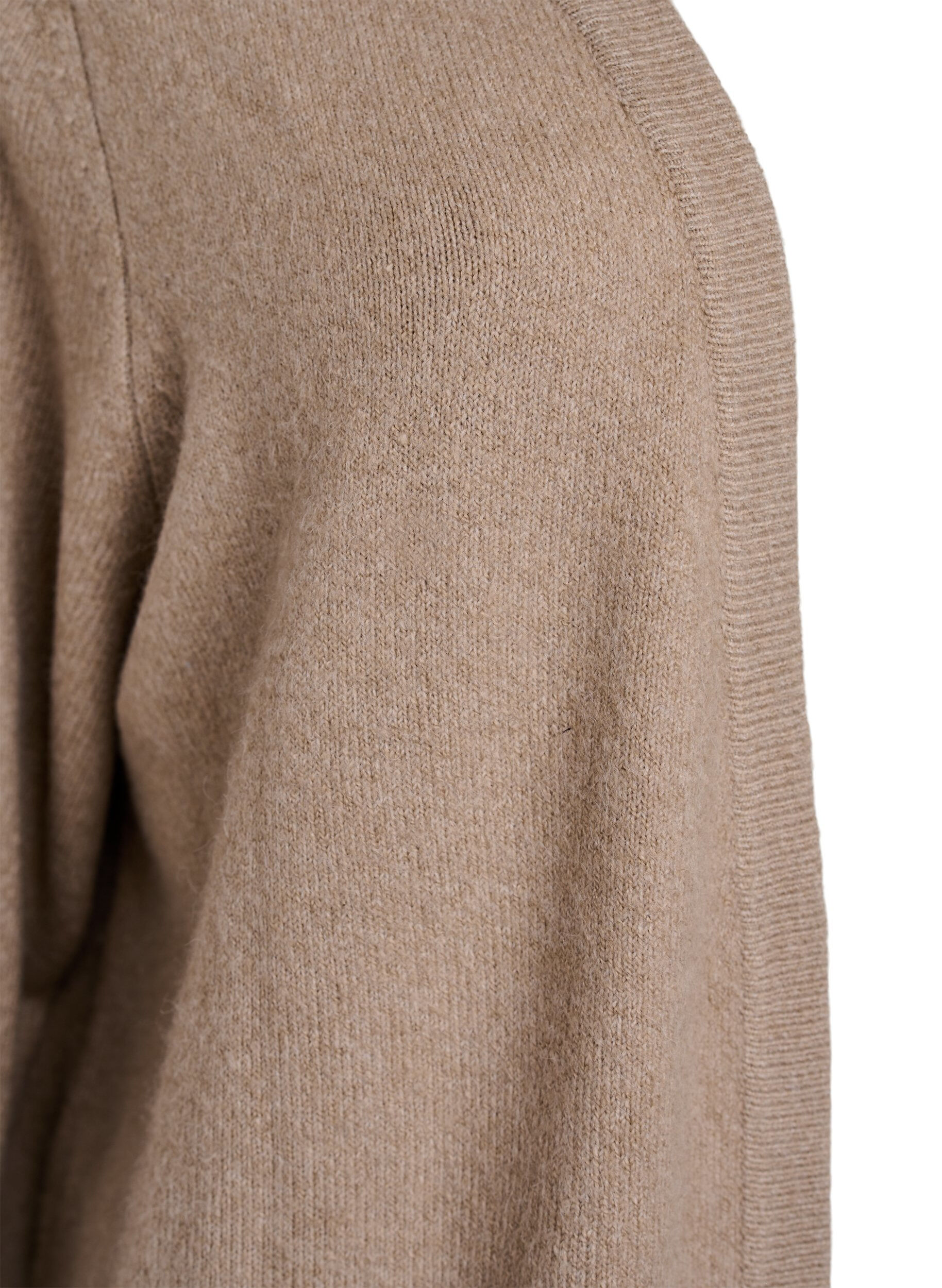 ZizziJoustinneuletakki taskuilla, Beige, Packshot image number 2