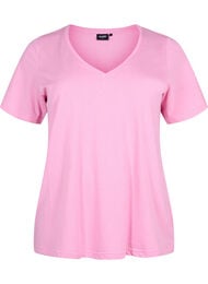 FLASH - T-paita v-pääntiellä, Begonia Pink