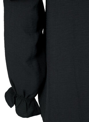 Pusero röyhelöillä ja napeilla, Black, Packshot image number 3