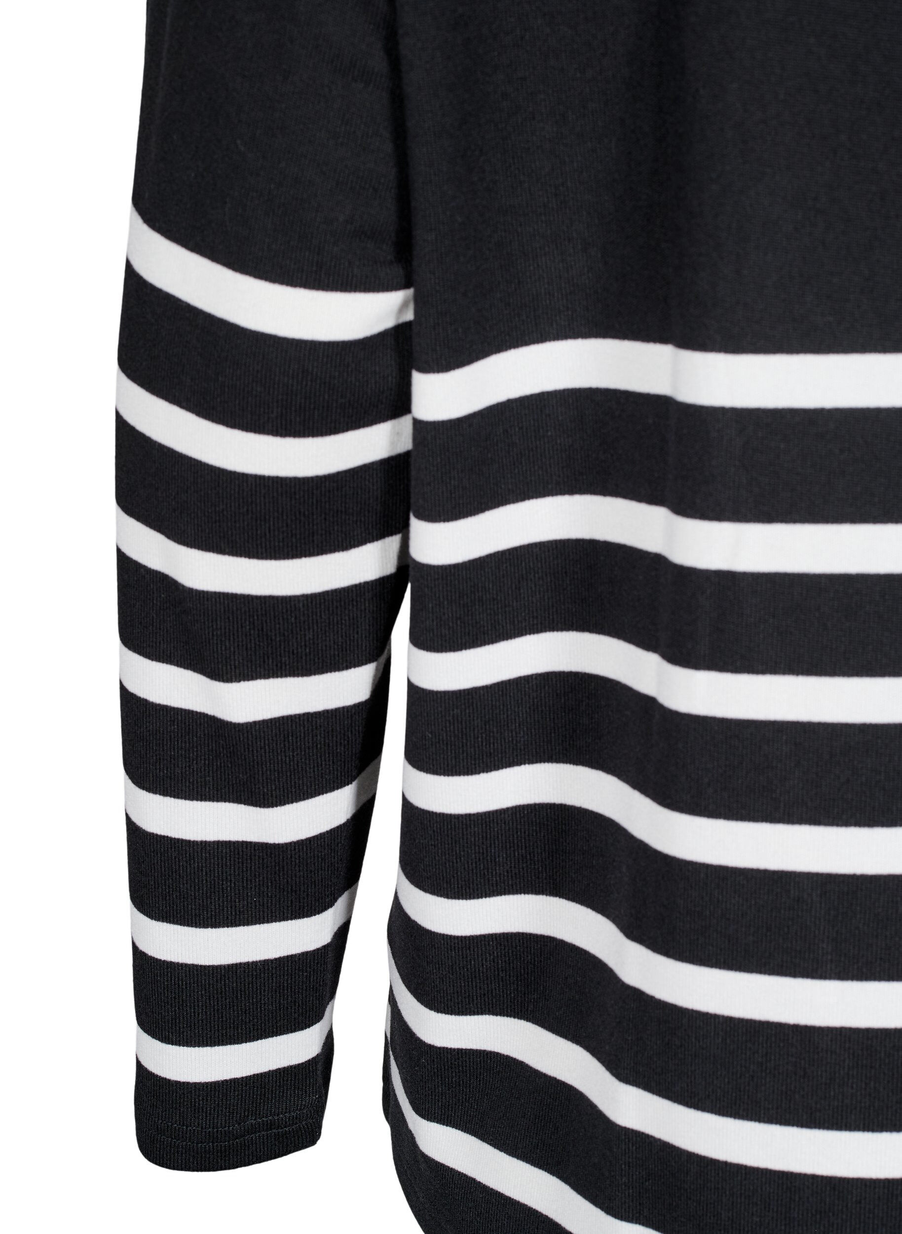 Zizzi Pusero korkealla kauluksella ja pitkill&auml; hihoilla, Musta, Packshot image number 3