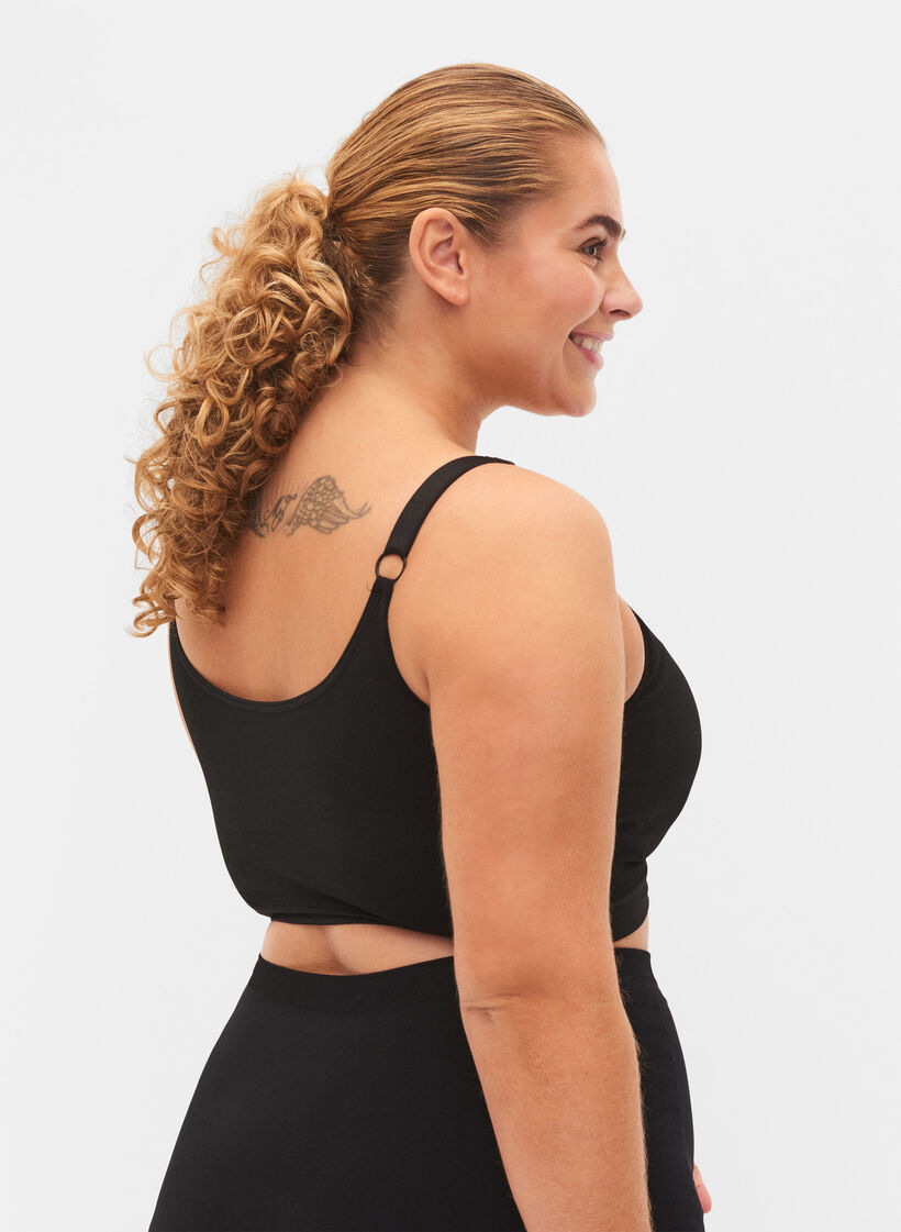 Saumattomat rintaliivit kevyellä toppauksella, Black, Model image number 1