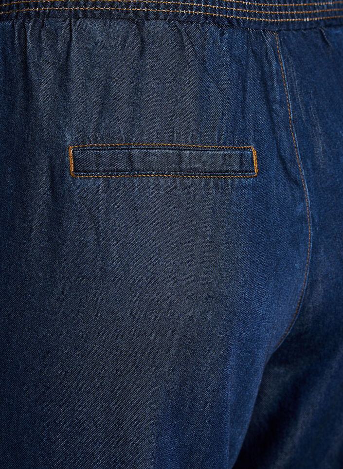 Leve&auml;lahkeiset lyocellhousut denimlookilla, Sininen, Packshot image number 3