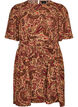 Mekko paisley-kuosilla ja solmittavalla vy&ouml;ll&auml;, Ruskea, Packshot image number 0