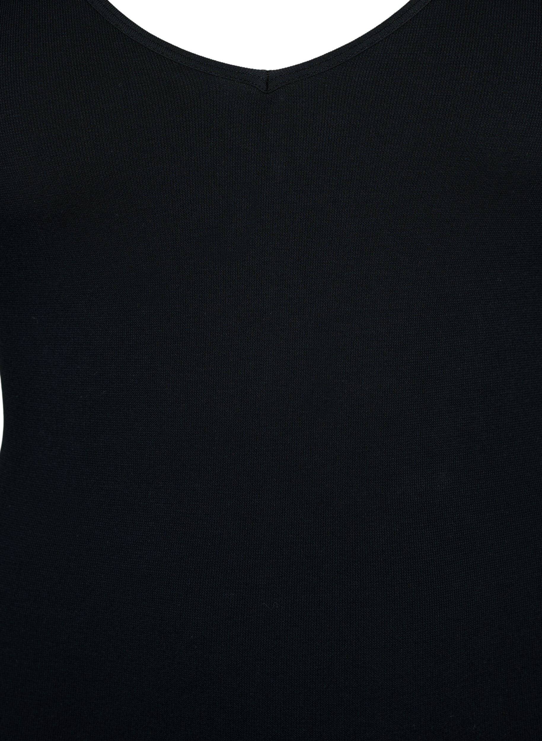 Zizzi Saumaton modaalitoppi, Black, Packshot image number 2