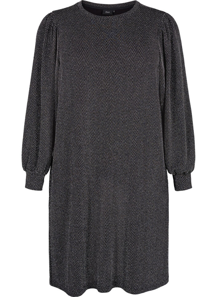 Mekko siksak-kuviolla ja kimalteella, Silver ZigZagShimmer, Packshot image number 0