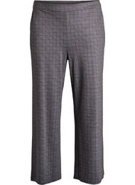 Ruudulliset leveälahkeiset housut, Harmaa