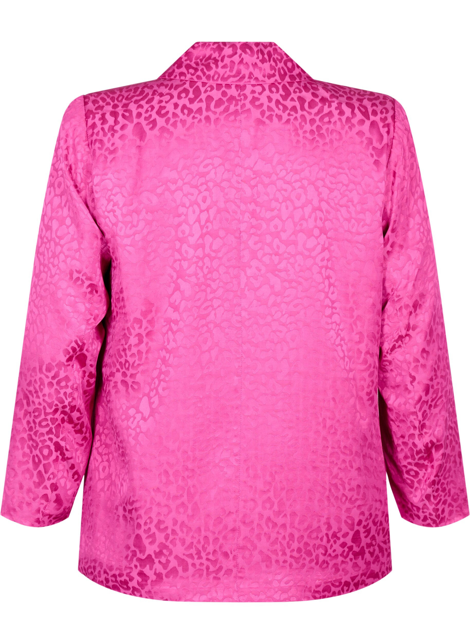 ZizziViskoosinen jacquard-bleiseri s&auml;vy s&auml;vyyn, Rose Violet, Packshot image number 1