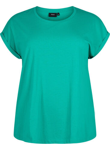 Lyhythihainen t-paita puuvillasekoitteesta, Emerald Green, Packshot image number 0