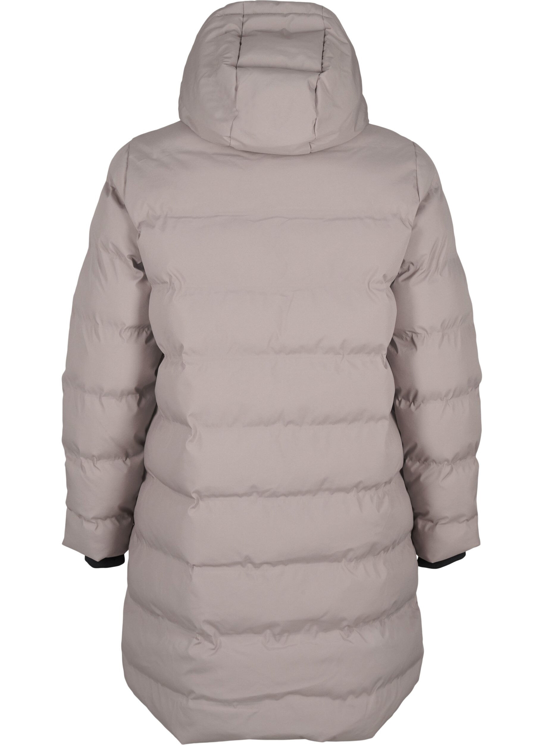 Zizzi Puffer-takki hupulla ja taskuilla, Beige, Packshot image number 1