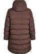 Puffer-takki hupulla ja taskuilla, Ruskea, Packshot image number 1