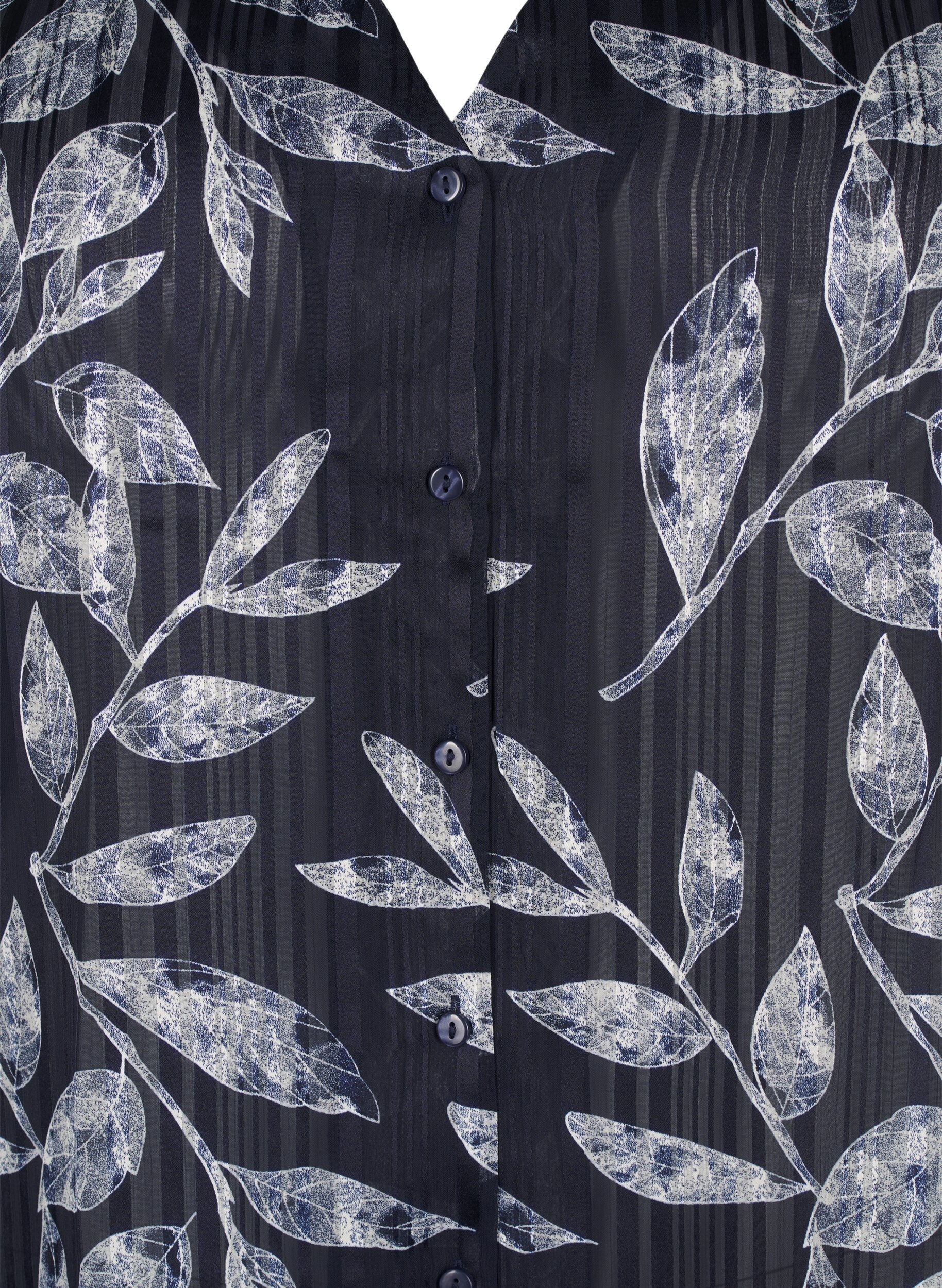 Zizzi Pitk&auml;hihainen paita napeilla, Sininen, Packshot image number 2