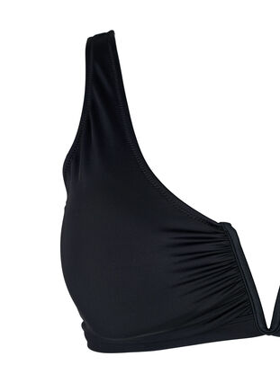 Bikiniyläosa V-kaula-aukolla ja irrotettavilla toppauksilla, Black, Packshot image number 2