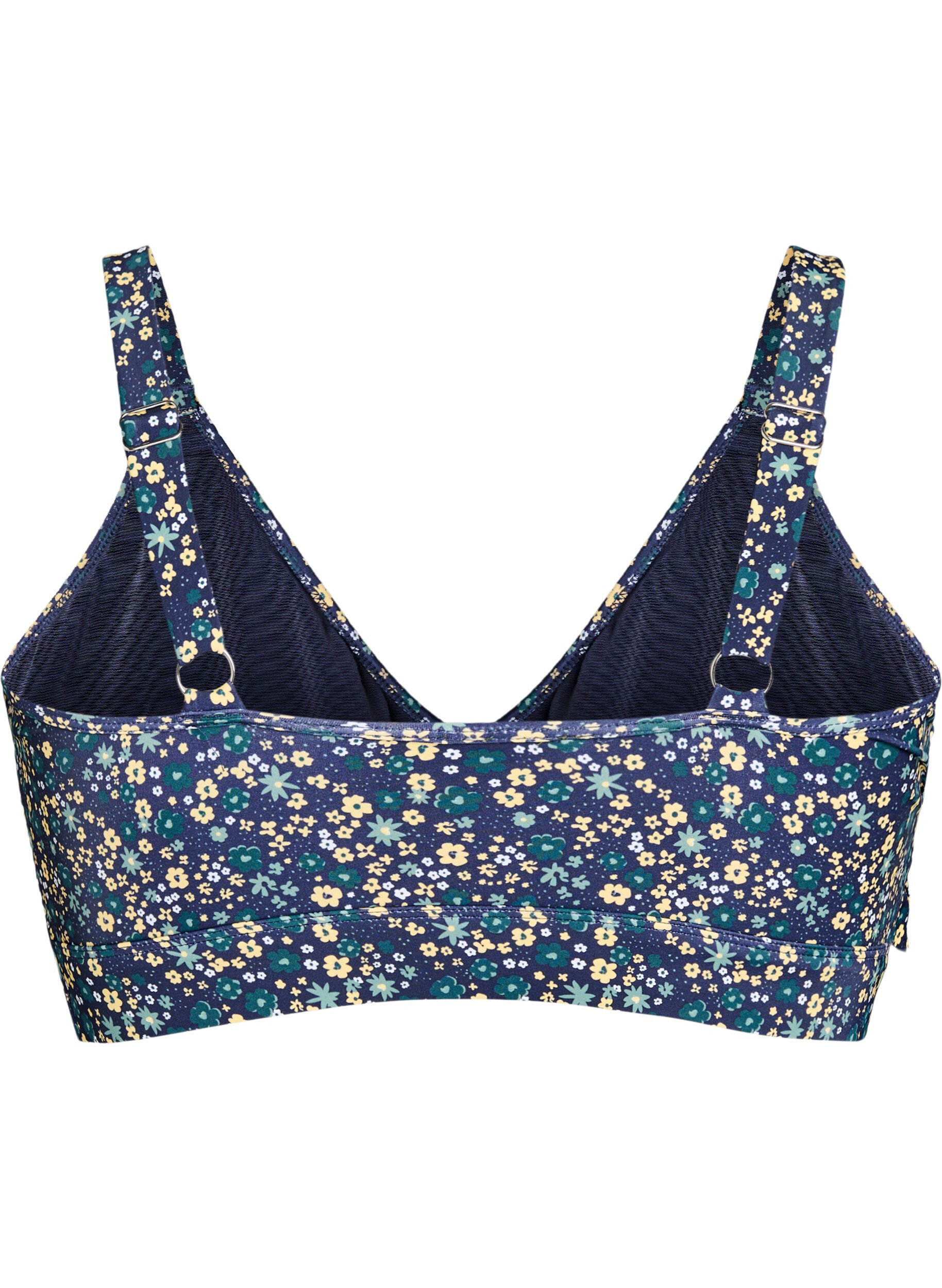 ZizziKukallinen bikinien yl&auml;osa r&ouml;yhel&ouml;yksityiskohdilla, Sininen, Packshot image number 1