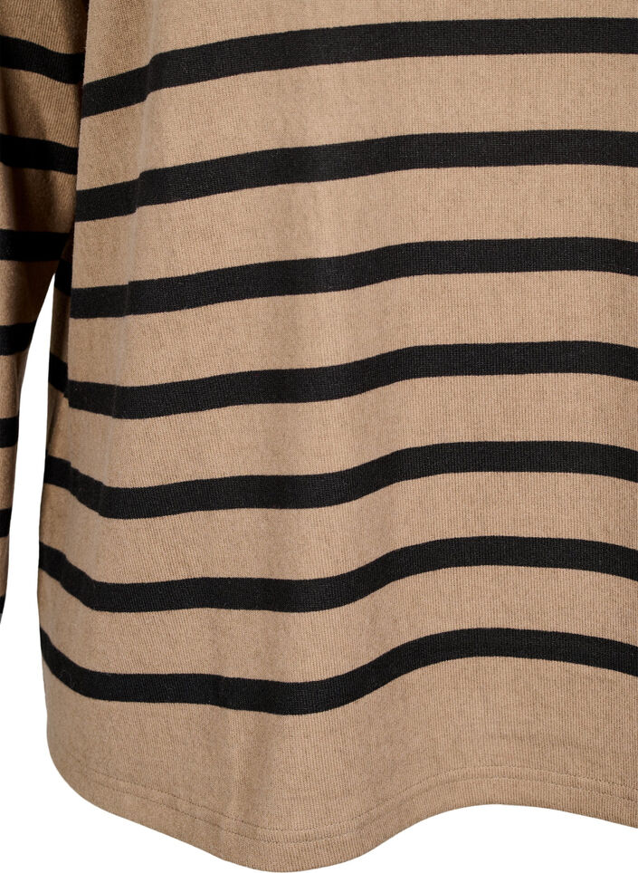 Pusero korkealla kauluksella ja pitkillä hihoilla, Beige, Packshot image number 3