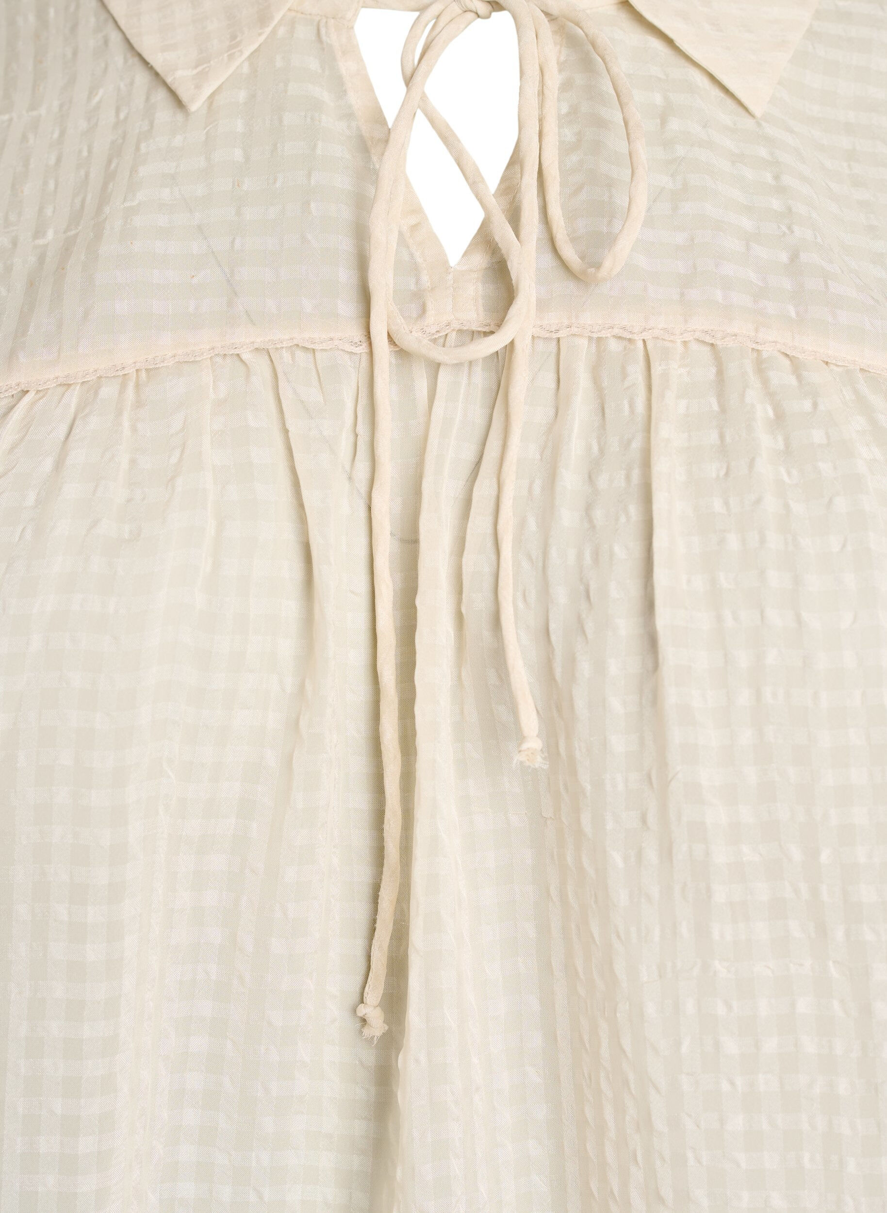 ZizziSeersucker-pusero ny&ouml;rill&auml;, Beige, Packshot image number 2