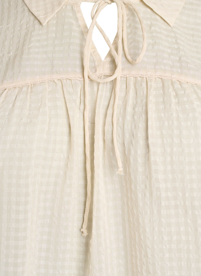 Seersucker-pusero ny&ouml;rill&auml;, Beige, Packshot image number 2