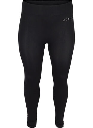 Yksiväriset saumattomat pitkät alushousut, Black, Packshot image number 0