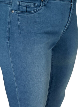 Slim fit -malliset Emily-farkut normaalilla vyötäröllä , Blue denim, Packshot image number 2