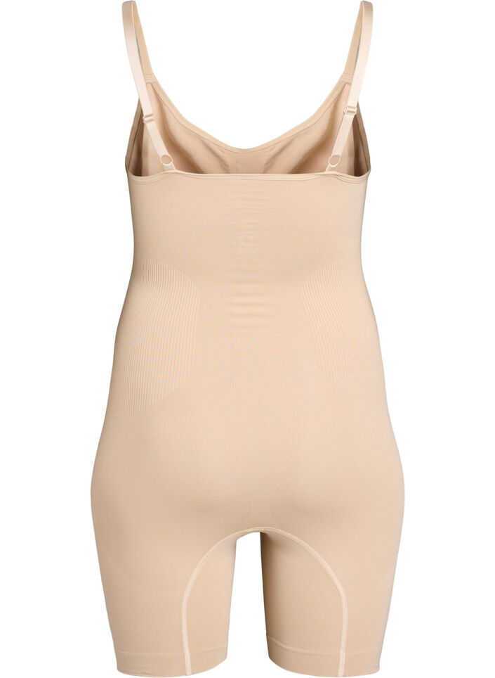 Shapewear-bodysuit avattavalla alaosalla, Beige, Packshot image number 1