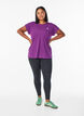 Yksiv&auml;rinen treeni-T-paita, Violetti, Model image number 1