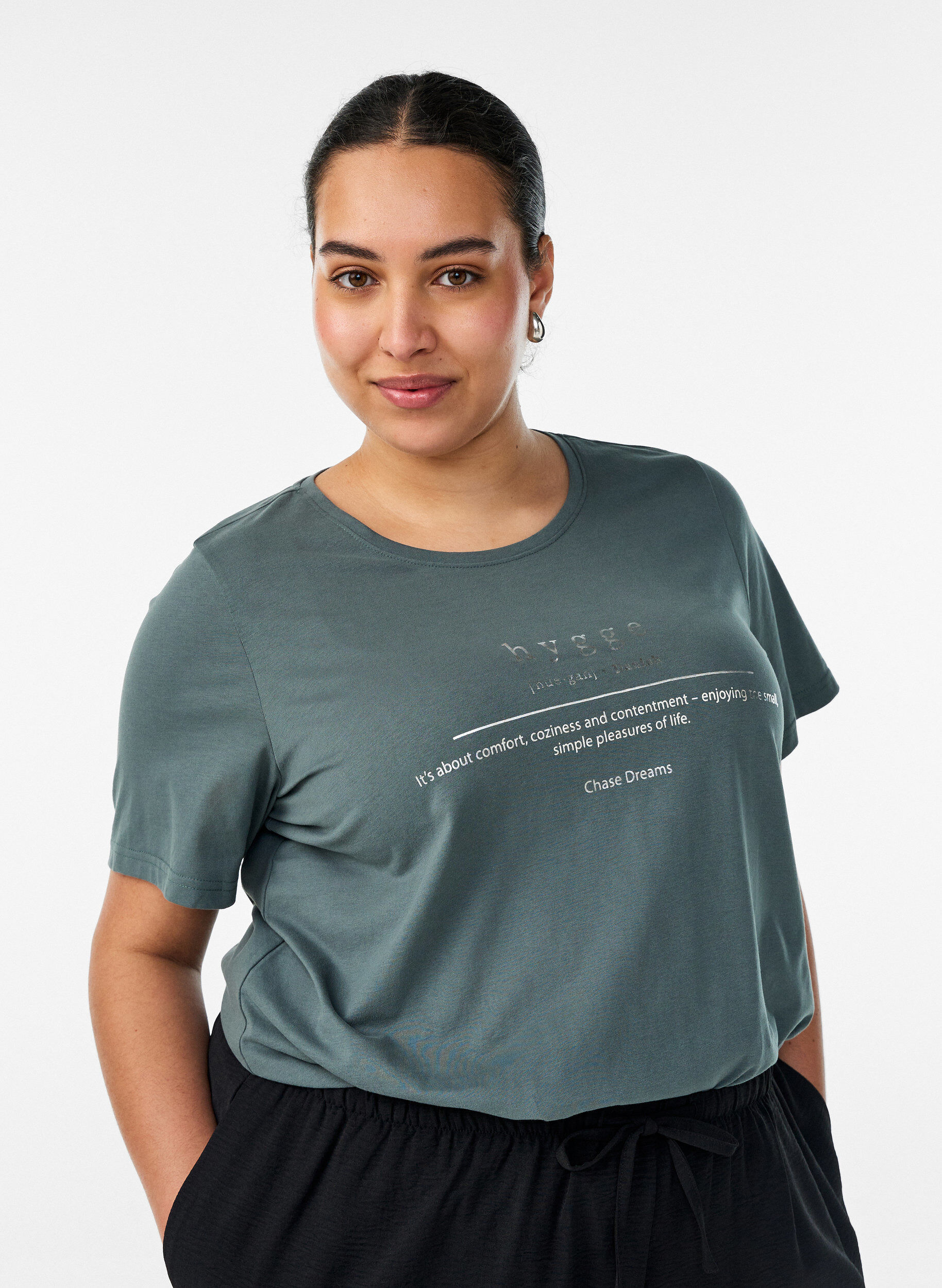 T-paita printill&auml;, Vihre&auml;, Model