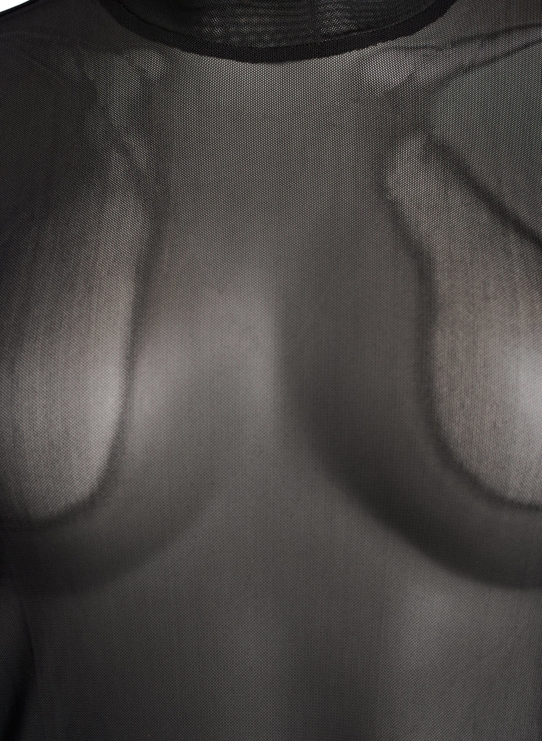 Zizzi Tyk&ouml;istuva verkkopusero pitkill&auml; hihoilla, Musta, Packshot image number 2